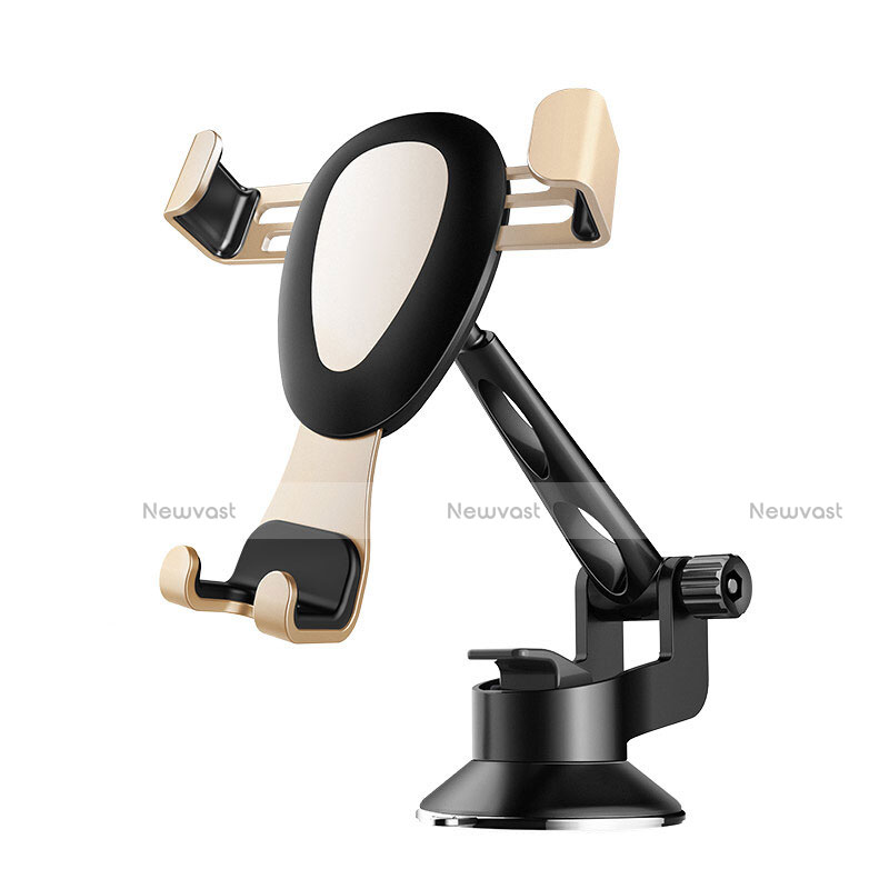 Universal Car Suction Cup Mount Cell Phone Holder Cradle H02 Gold