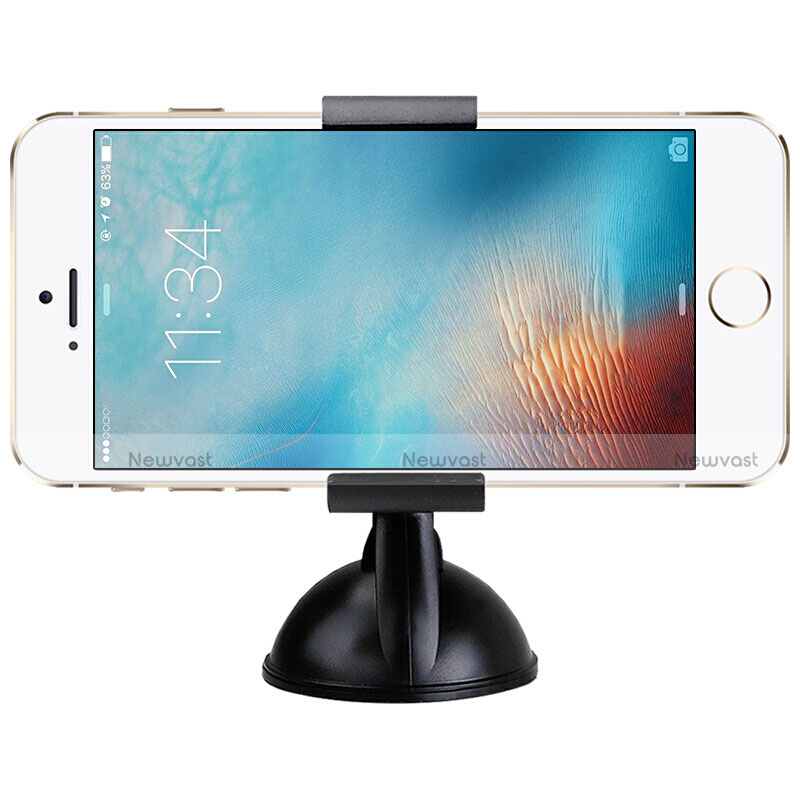 Universal Car Suction Cup Mount Cell Phone Holder Cradle H07 Black