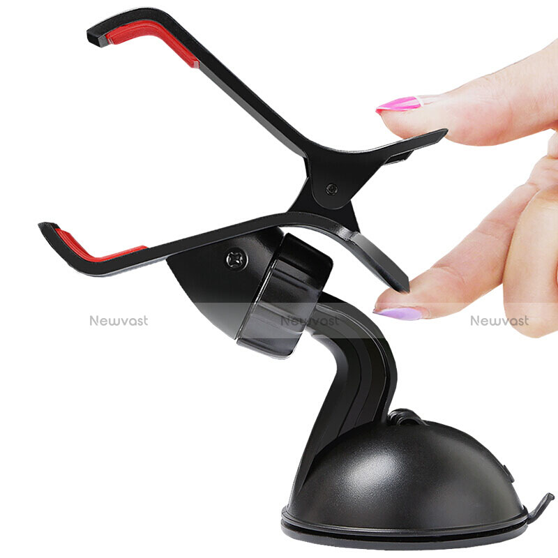 Universal Car Suction Cup Mount Cell Phone Holder Cradle H07 Black