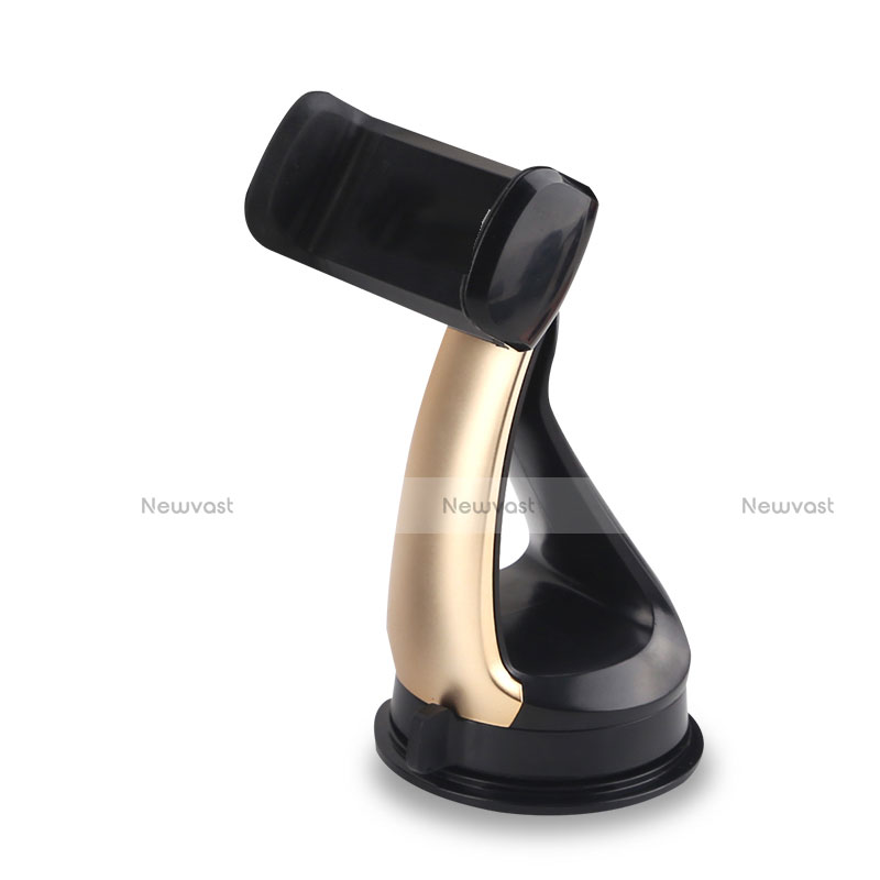 Universal Car Suction Cup Mount Cell Phone Holder Cradle H08 Gold