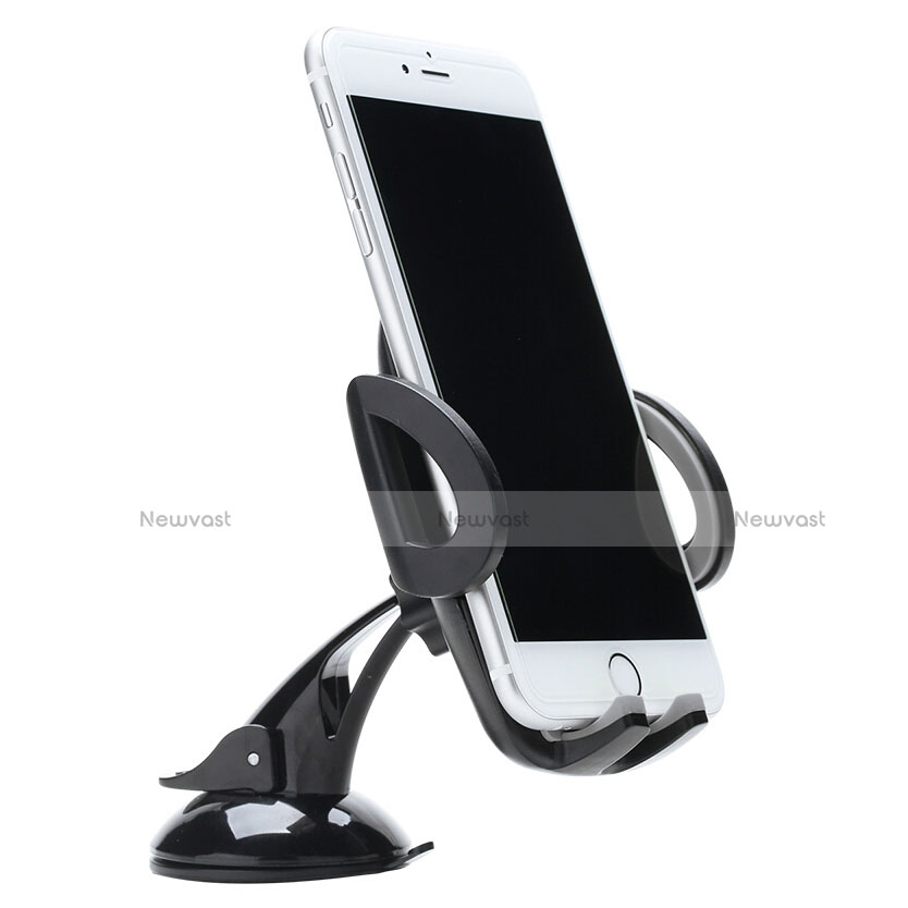 Universal Car Suction Cup Mount Cell Phone Holder Cradle H09 Black