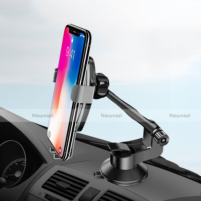 Universal Car Suction Cup Mount Cell Phone Holder Cradle H10 Black