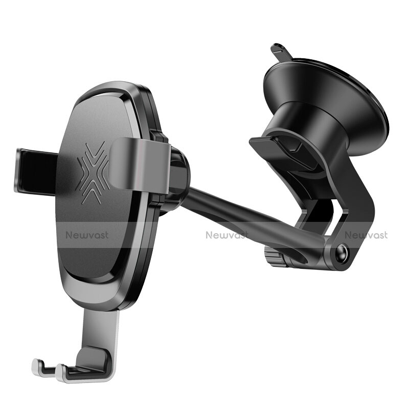 Universal Car Suction Cup Mount Cell Phone Holder Cradle H10 Black