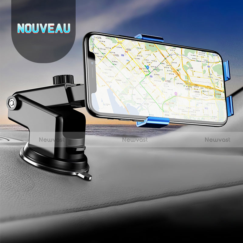 Universal Car Suction Cup Mount Cell Phone Holder Cradle H15 Blue