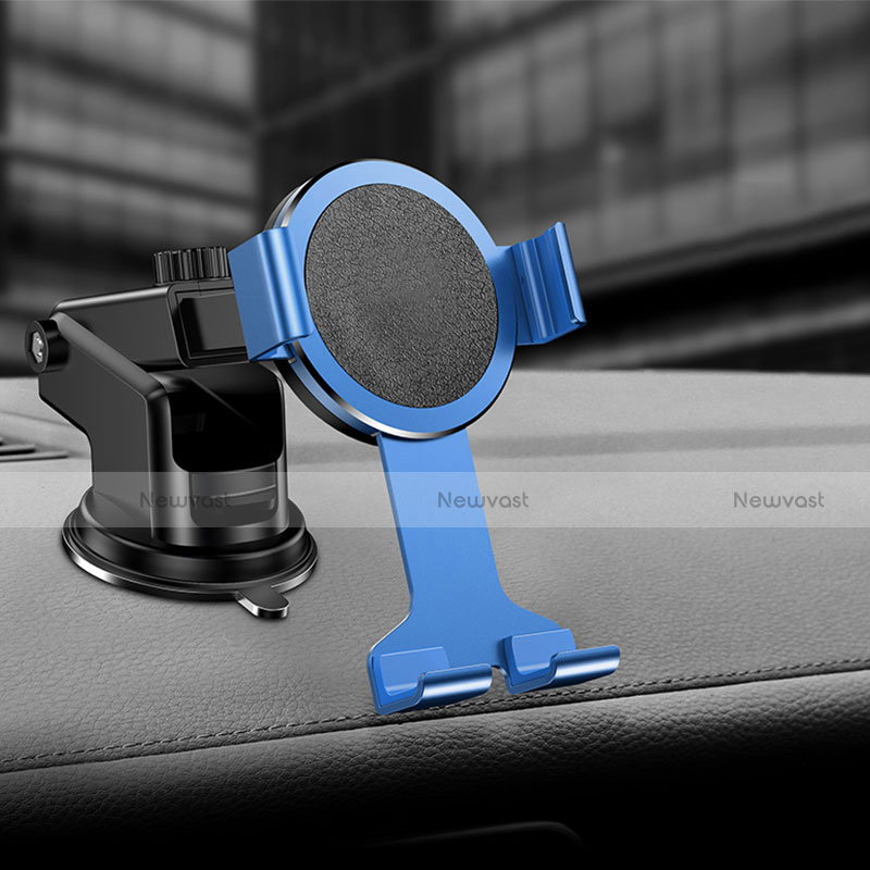 Universal Car Suction Cup Mount Cell Phone Holder Cradle H15 Blue
