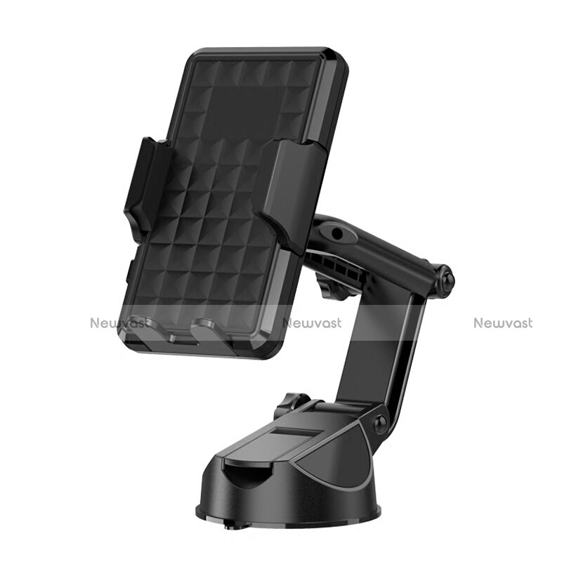 Universal Car Suction Cup Mount Cell Phone Holder Cradle H17 Black