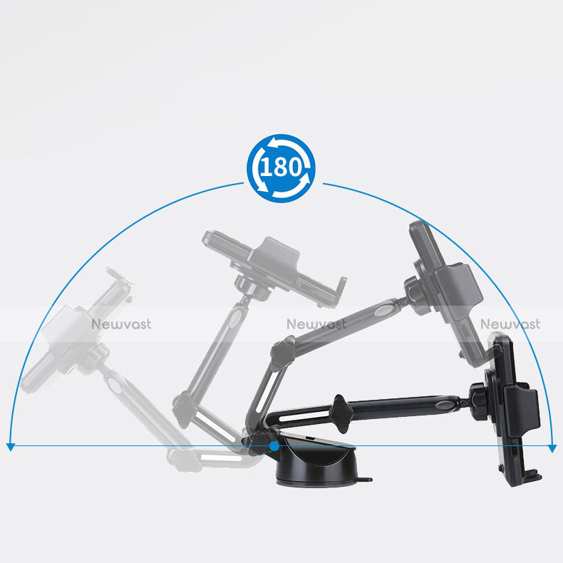 Universal Car Suction Cup Mount Cell Phone Holder Cradle H17 Black