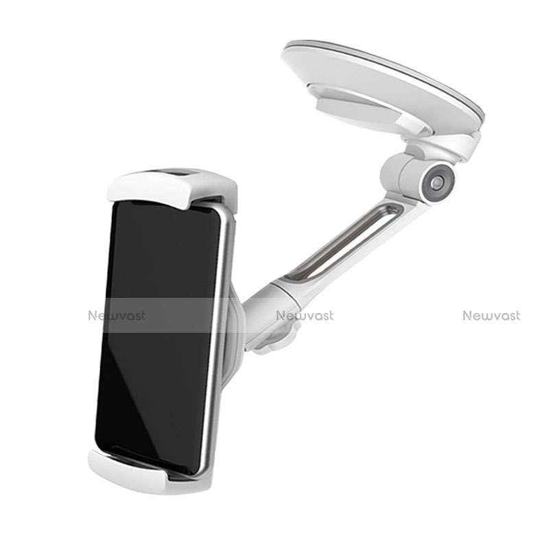 Universal Car Suction Cup Mount Cell Phone Holder Cradle H22 Silver