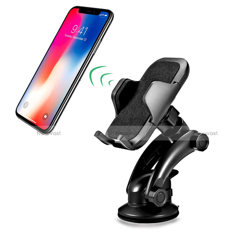 Universal Car Suction Cup Mount Cell Phone Holder Cradle H23 Black