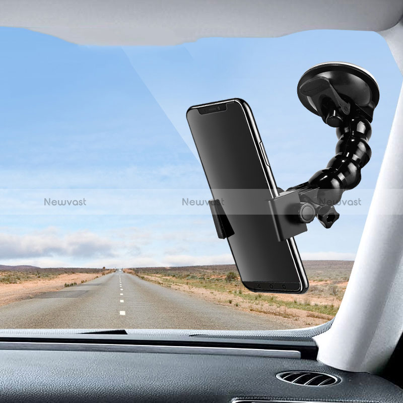 Universal Car Suction Cup Mount Cell Phone Holder Cradle JD3 Black