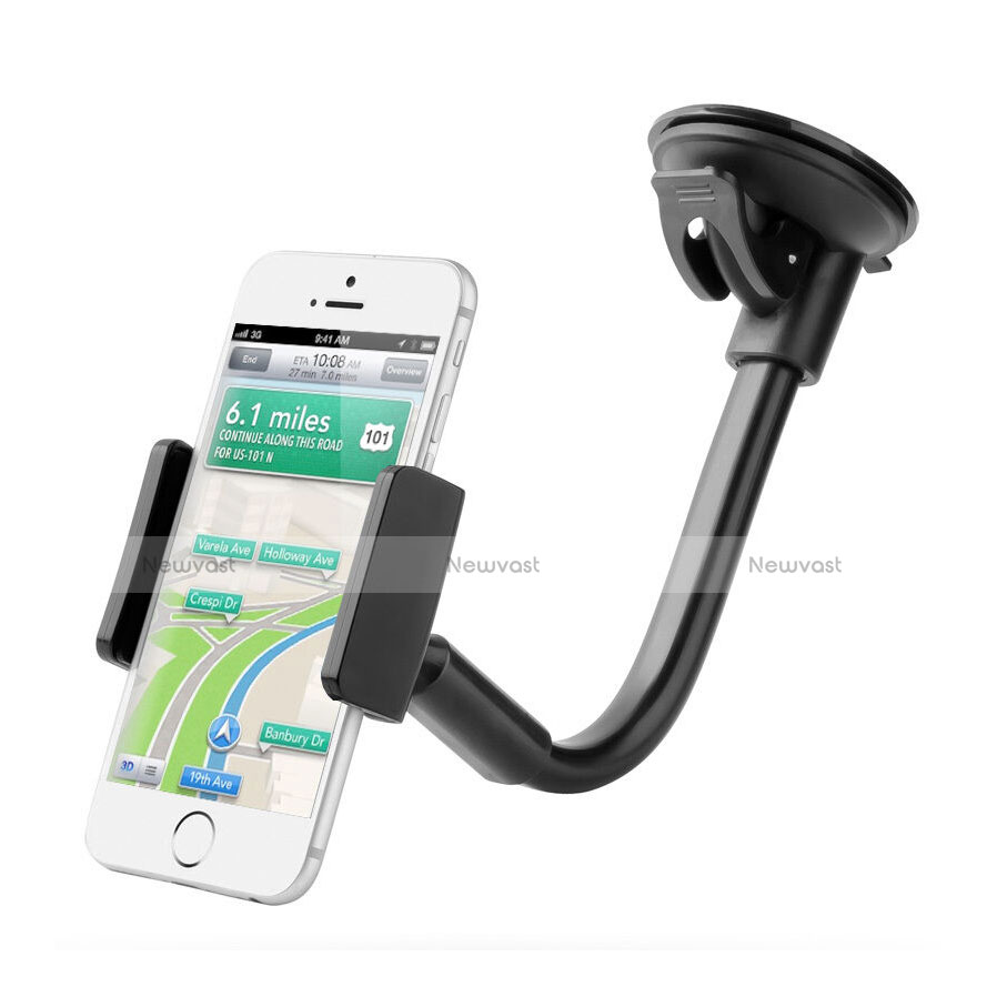 Universal Car Suction Cup Mount Cell Phone Holder Cradle M04 Black