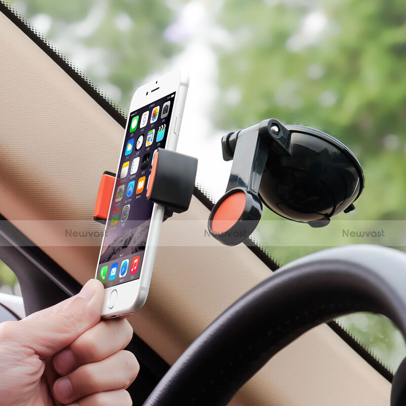 Universal Car Suction Cup Mount Cell Phone Holder Cradle M06 Black