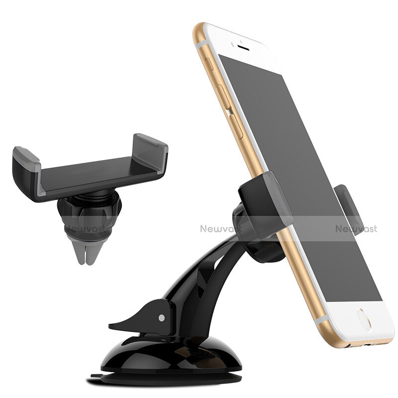 Universal Car Suction Cup Mount Cell Phone Holder Cradle M08 Gray