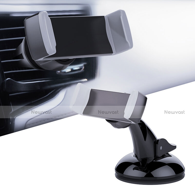 Universal Car Suction Cup Mount Cell Phone Holder Cradle M08 Gray