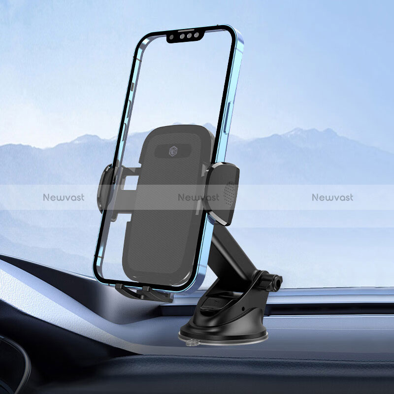 Universal Car Suction Cup Mount Cell Phone Holder Cradle N05 Black