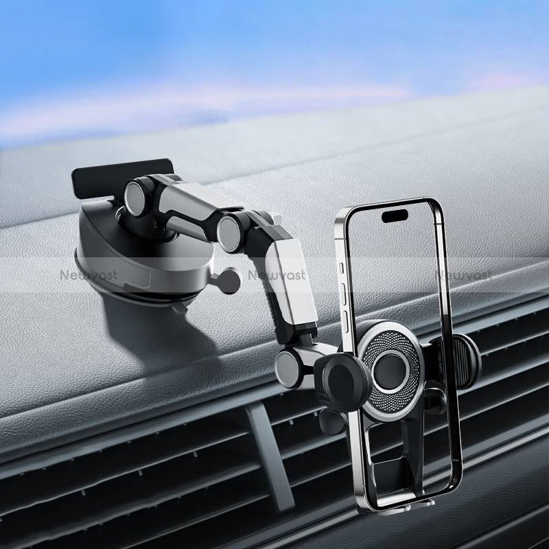 Universal Car Suction Cup Mount Cell Phone Holder Cradle N06 Black