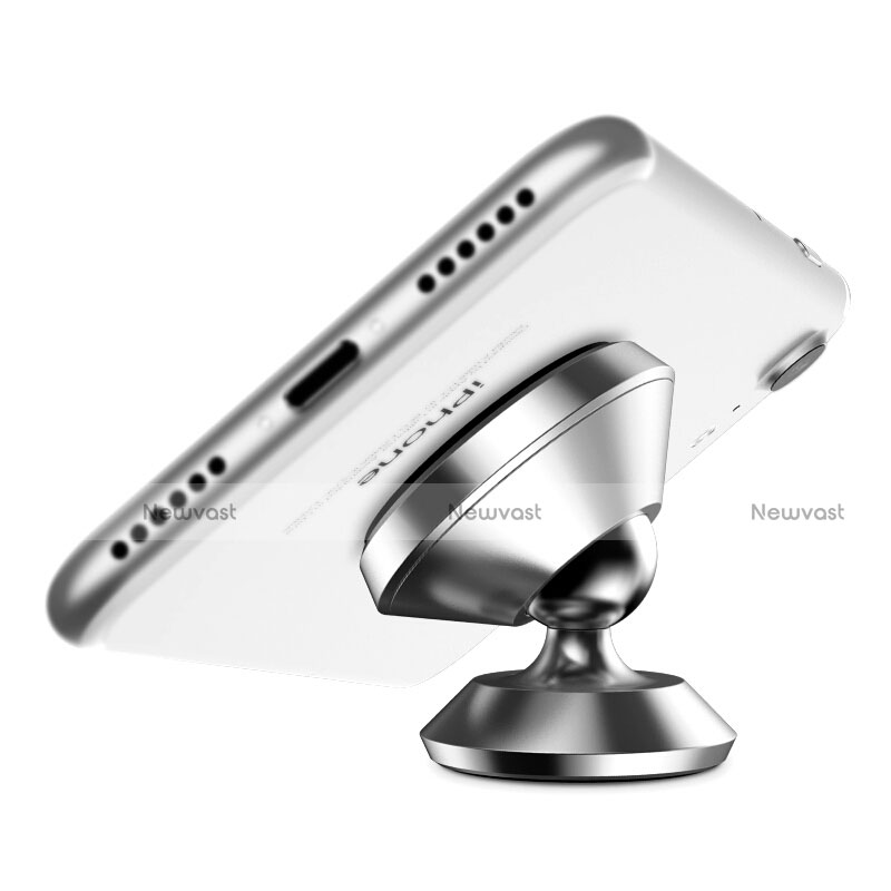 Universal Car Suction Cup Mount Magnetic Cell Phone Holder Cradle M28 Silver