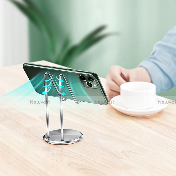 Universal Cell Phone Stand Smartphone Holder for Desk K11 Silver