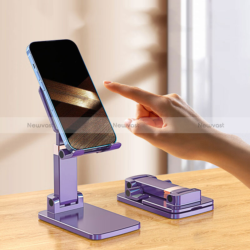 Universal Cell Phone Stand Smartphone Holder for Desk N03 Purple