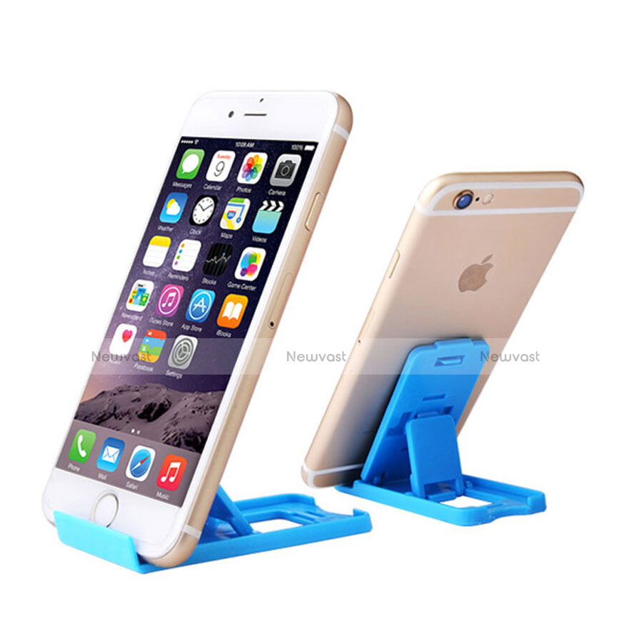 Universal Cell Phone Stand Smartphone Holder for Desk T02 Sky Blue