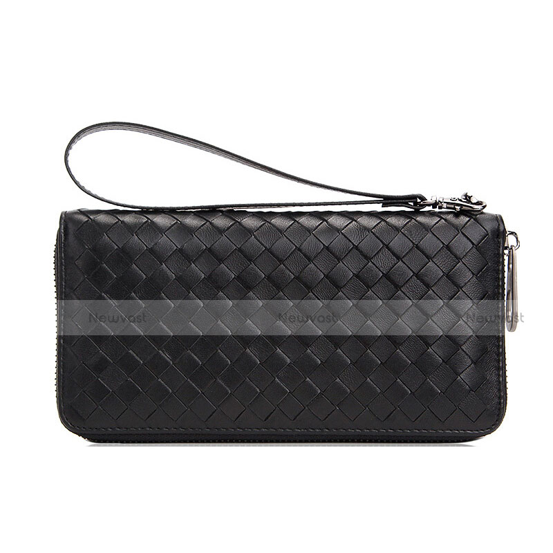 Universal Diamond Leather Wristlet Wallet Handbag Case H15 Black