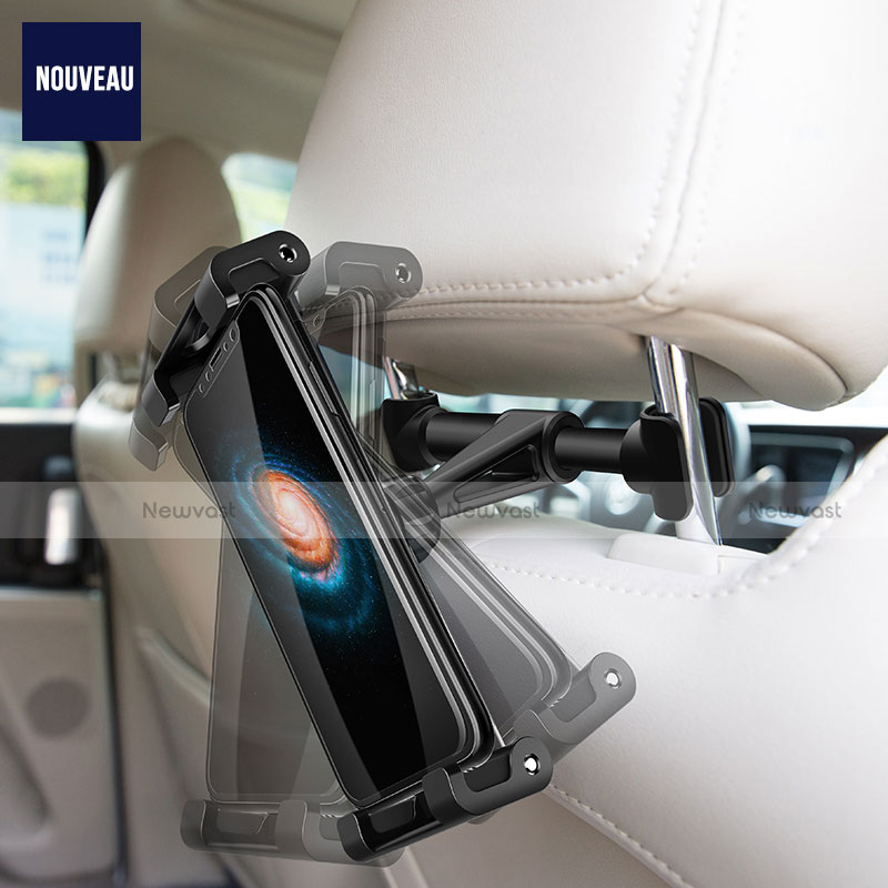 Universal Fit Car Back Seat Headrest Tablet Mount Holder Stand B02 for Huawei Honor Pad V6 10.4 Black