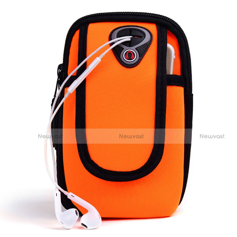 Universal Gym Sport Running Jog Arm Band Strap Case A04 Orange