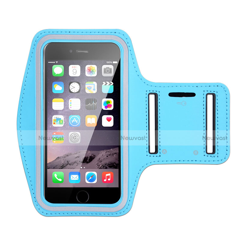 Universal Gym Sport Running Jog Arm Band Strap Case B02 Sky Blue