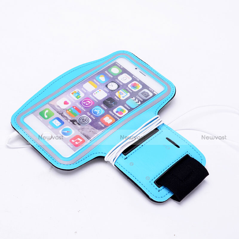 Universal Gym Sport Running Jog Arm Band Strap Case B02 Sky Blue