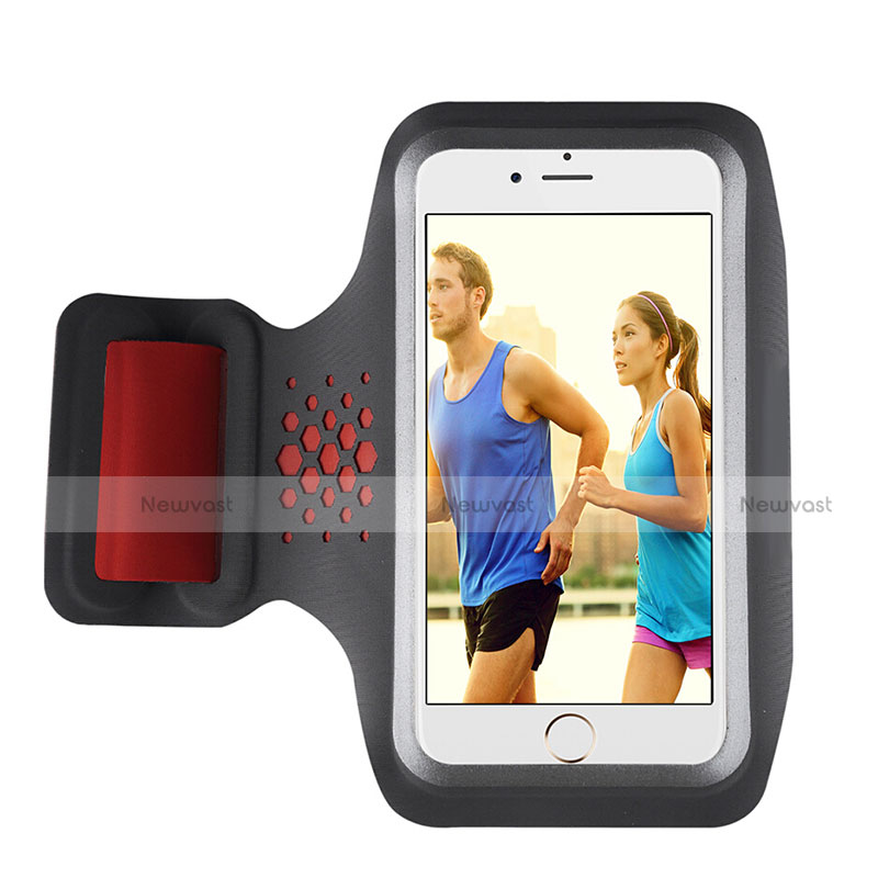 Universal Gym Sport Running Jog Arm Band Strap Case B20 Red