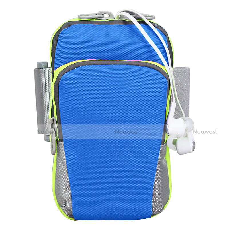 Universal Gym Sport Running Jog Arm Band Strap Case B22 Blue