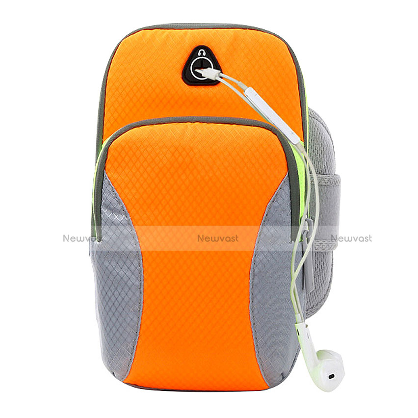 Universal Gym Sport Running Jog Arm Band Strap Case Diamond B21 Orange