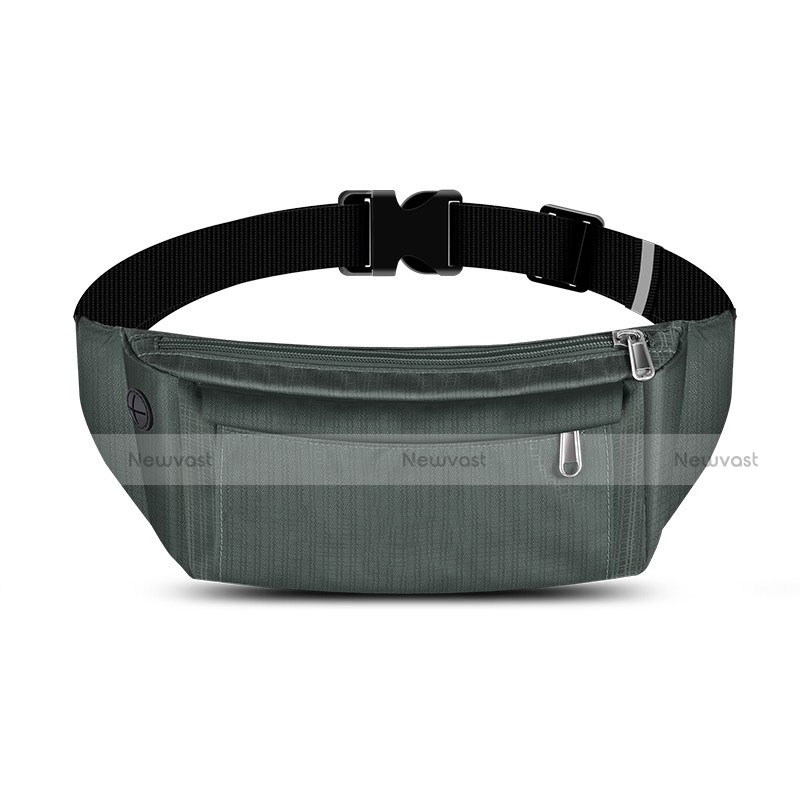 Universal Gym Sport Running Jog Belt Loop Strap Case S04 Gray