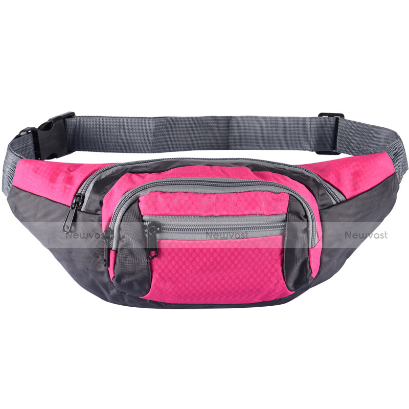 Universal Gym Sport Running Jog Belt Loop Strap Case S11 Hot Pink