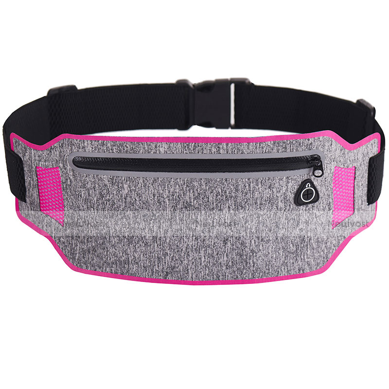 Universal Gym Sport Running Jog Belt Loop Strap Case S18 Hot Pink