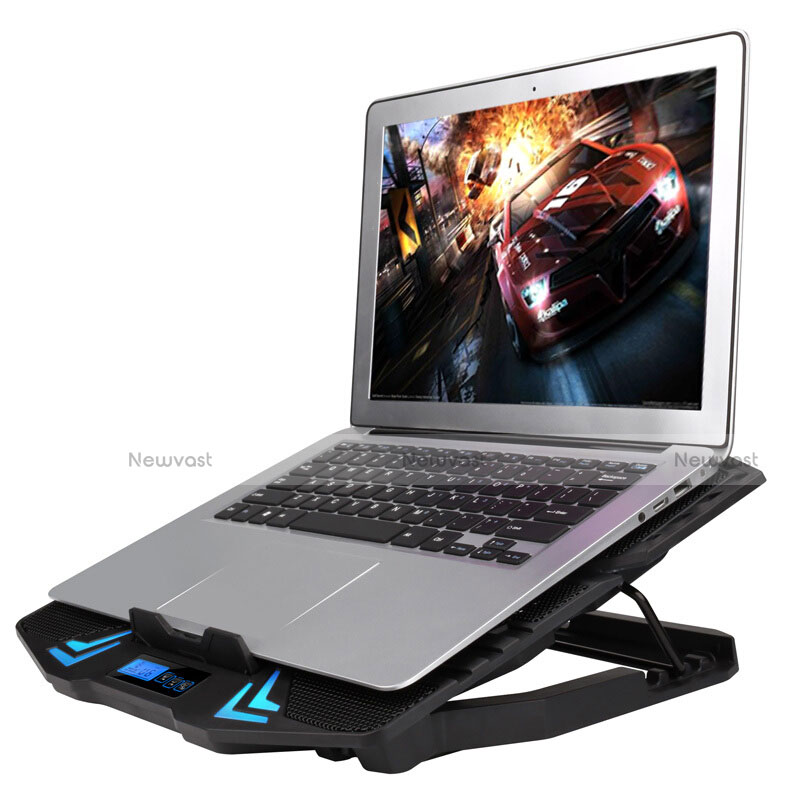 Universal Laptop Stand Notebook Holder Cooling Pad USB Fans 9 inch to 16 inch M14 for Apple MacBook Air 13 inch Black