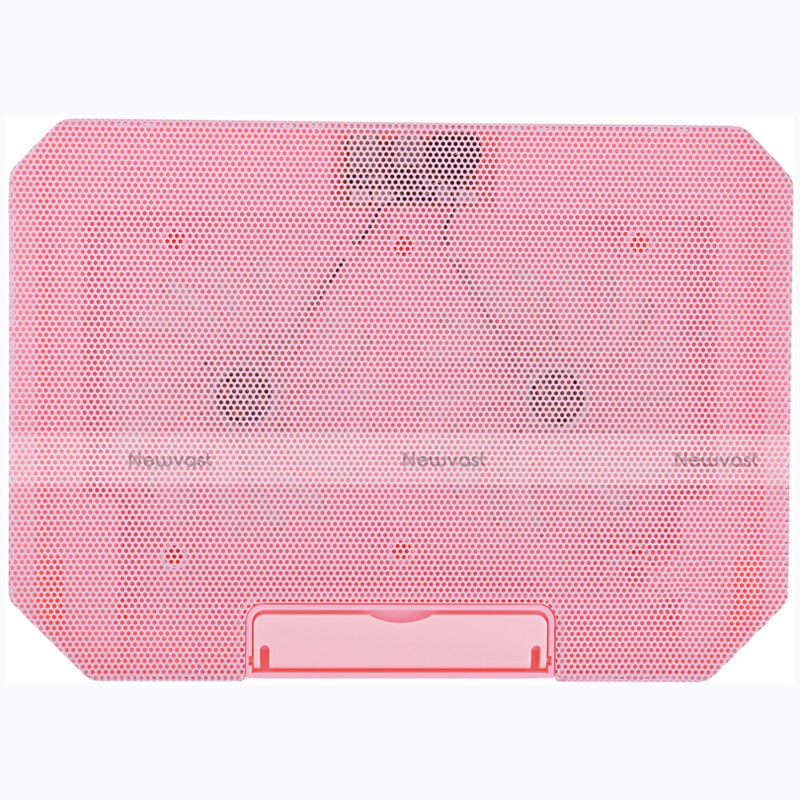 Universal Laptop Stand Notebook Holder Cooling Pad USB Fans 9 inch to 16 inch M16 for Apple MacBook 12 inch Pink