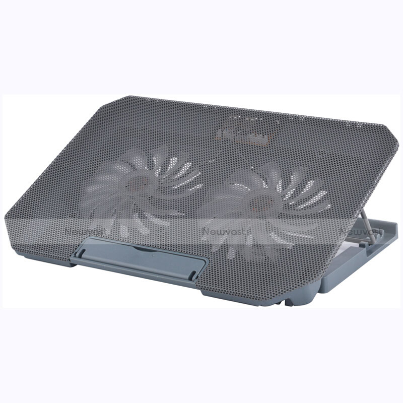 Universal Laptop Stand Notebook Holder Cooling Pad USB Fans 9 inch to 16 inch M16 for Apple MacBook Air 13 inch Gray