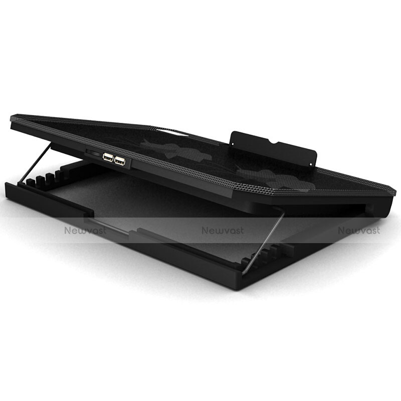 Universal Laptop Stand Notebook Holder Cooling Pad USB Fans 9 inch to 16 inch M19 for Apple MacBook Air 13 inch Black