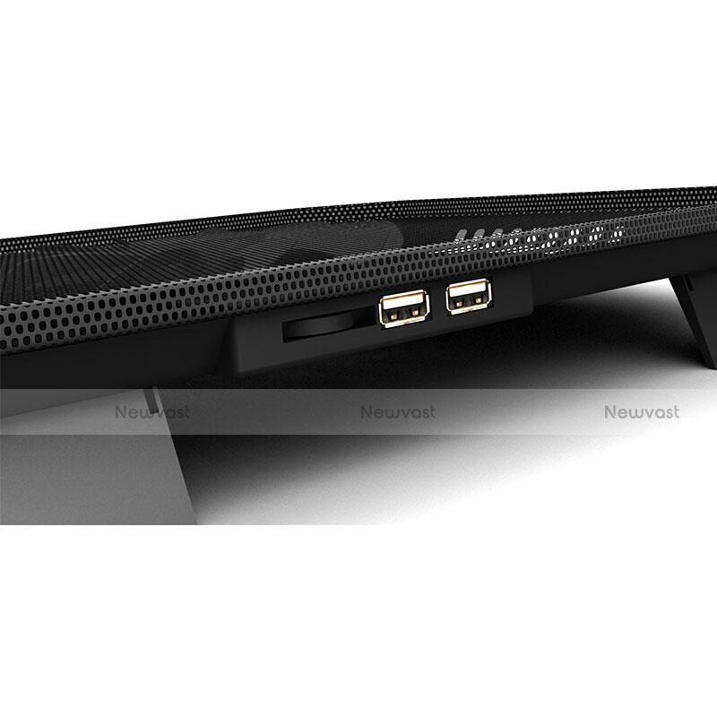 Universal Laptop Stand Notebook Holder Cooling Pad USB Fans 9 inch to 16 inch M19 for Apple MacBook Air 13 inch Black