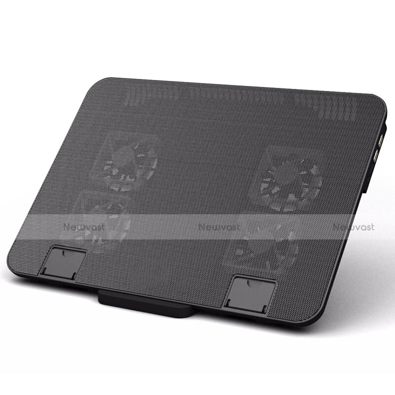 Universal Laptop Stand Notebook Holder Cooling Pad USB Fans 9 inch to 16 inch M21 for Apple MacBook Air 11 inch Black