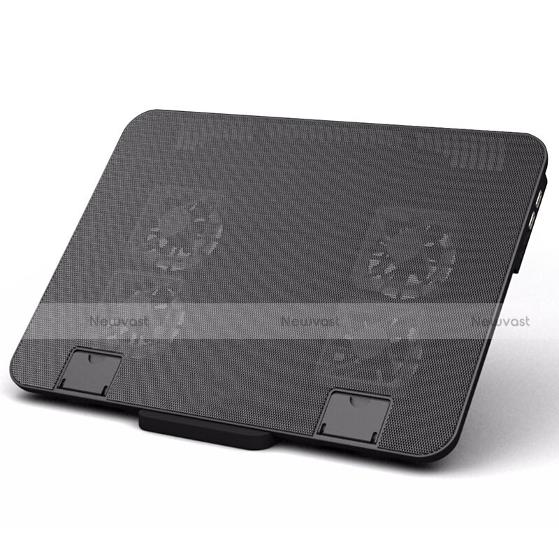Universal Laptop Stand Notebook Holder Cooling Pad USB Fans 9 inch to 16 inch M21 for Samsung Galaxy Book Flex 15.6 NP950QCG Black