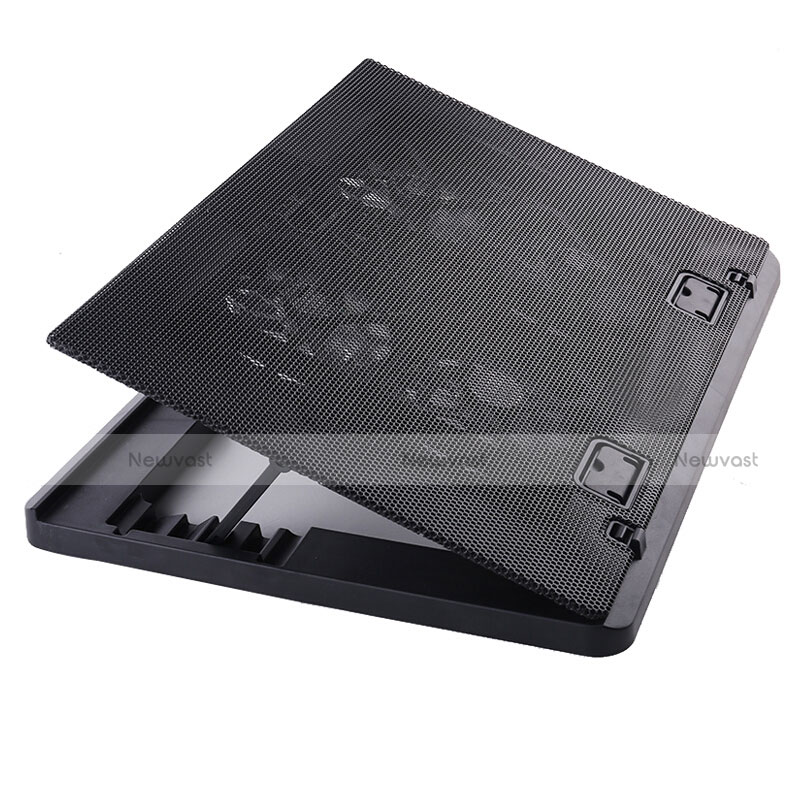 Universal Laptop Stand Notebook Holder Cooling Pad USB Fans 9 inch to 16 inch M22 for Apple MacBook Pro 13 inch Black