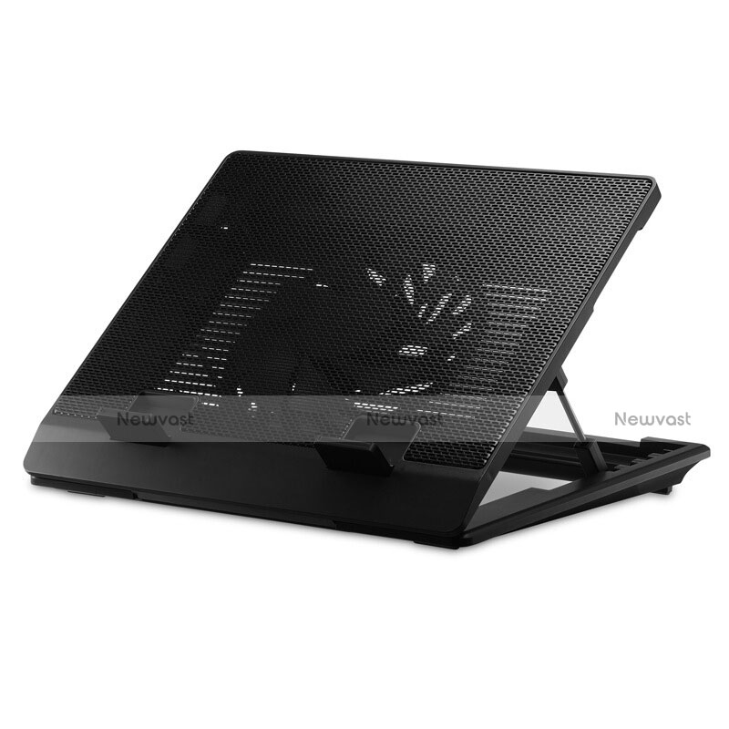 Universal Laptop Stand Notebook Holder Cooling Pad USB Fans 9 inch to 16 inch M23 for Apple MacBook 12 inch Black