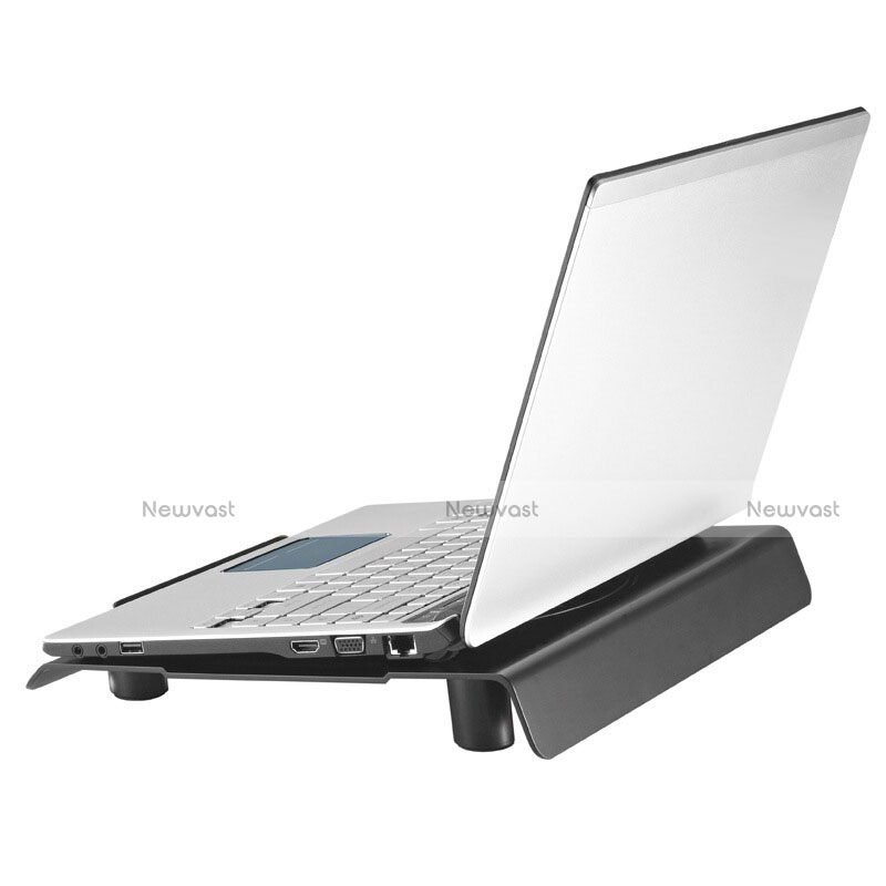 Universal Laptop Stand Notebook Holder Cooling Pad USB Fans 9 inch to 16 inch M24 for Apple MacBook Air 11 inch Black