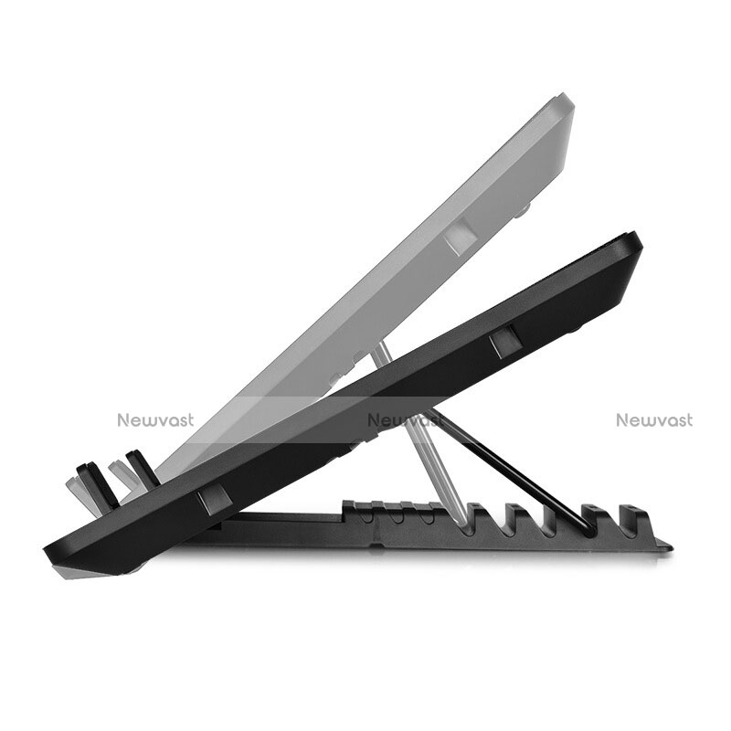 Universal Laptop Stand Notebook Holder Cooling Pad USB Fans 9 inch to 16 inch M25 for Apple MacBook Air 11 inch Black