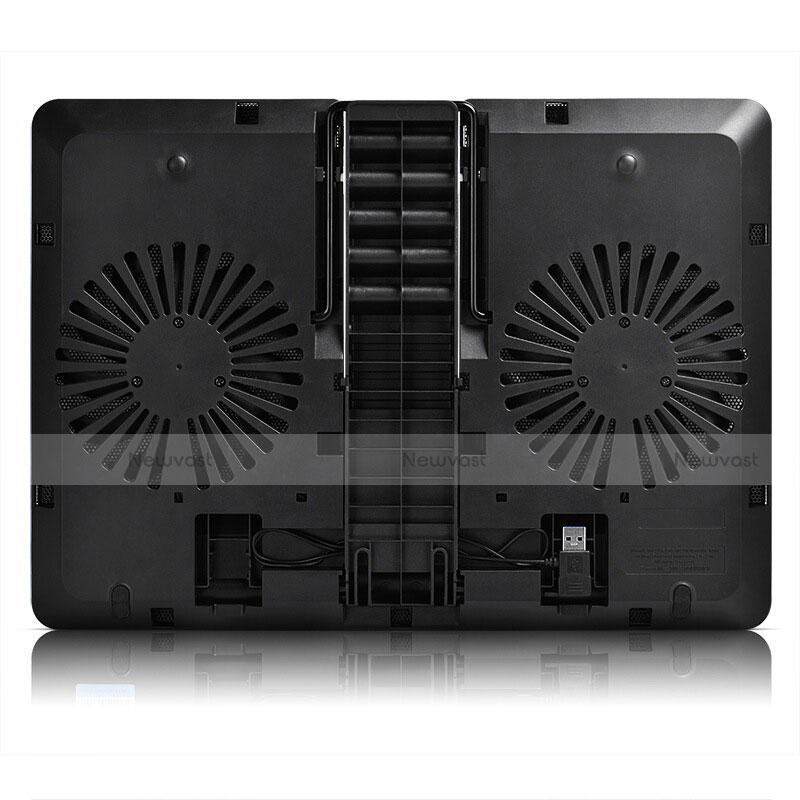 Universal Laptop Stand Notebook Holder Cooling Pad USB Fans 9 inch to 16 inch M25 for Apple MacBook Air 13 inch Black