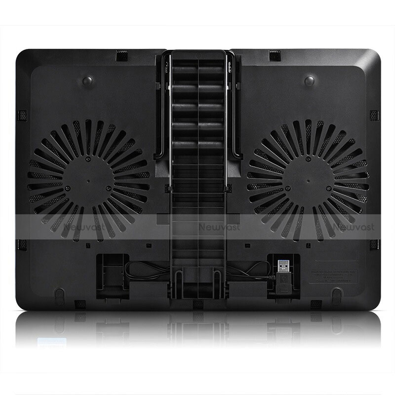 Universal Laptop Stand Notebook Holder Cooling Pad USB Fans 9 inch to 16 inch M25 for Apple MacBook Pro 15 inch Black