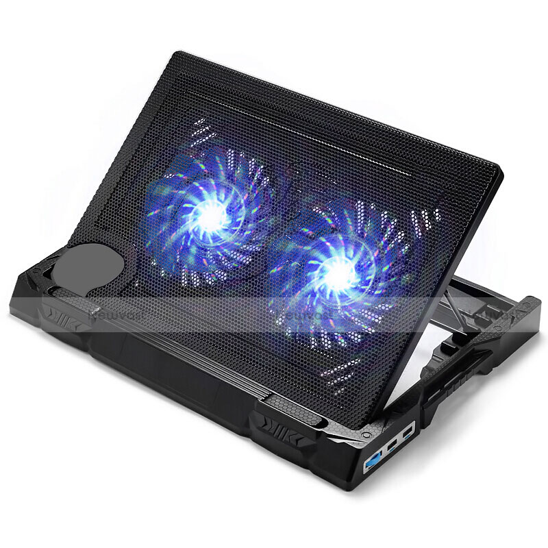 Universal Laptop Stand Notebook Holder Cooling Pad USB Fans 9 inch to 17 inch L06 for Apple MacBook Air 13 inch Black