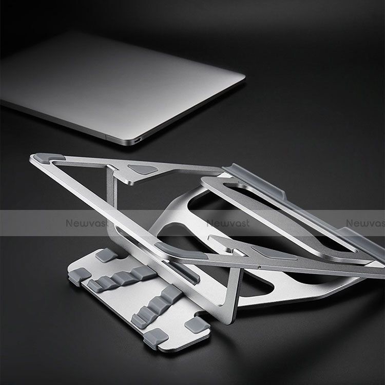 Universal Laptop Stand Notebook Holder K03 for Samsung Galaxy Book Flex 15.6 NP950QCG Silver